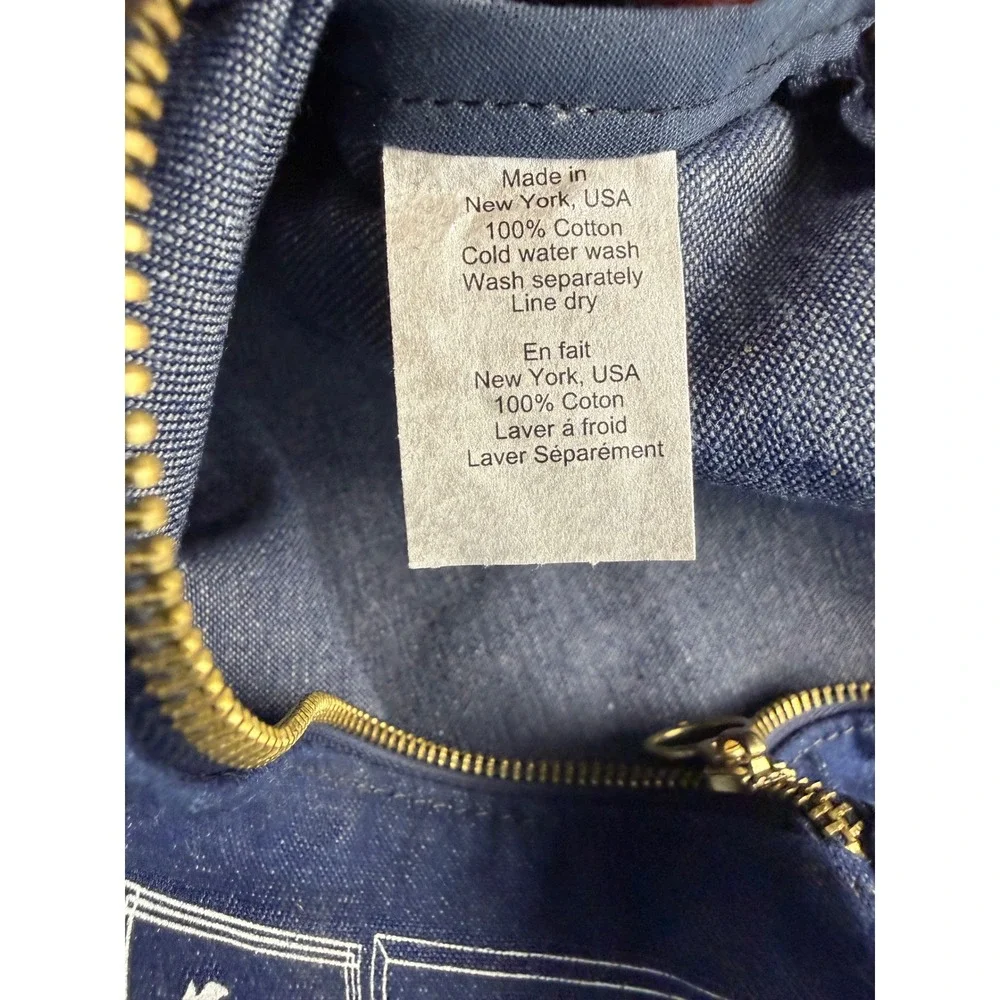 Maptote Unisex Pouch New York City Icon Graphic Denim Navy Blue OS